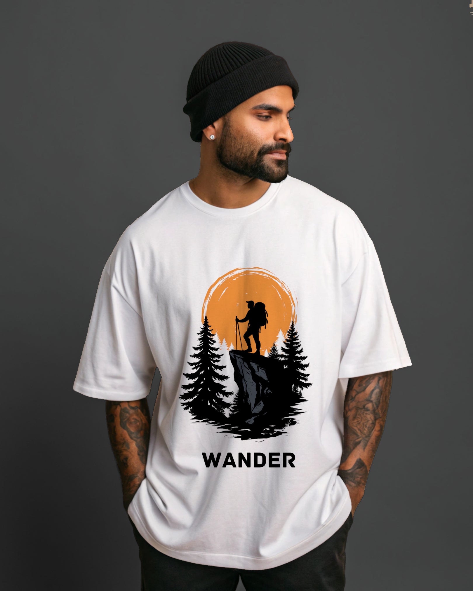 Sunset Climb Hiking Oversized T-Shirt