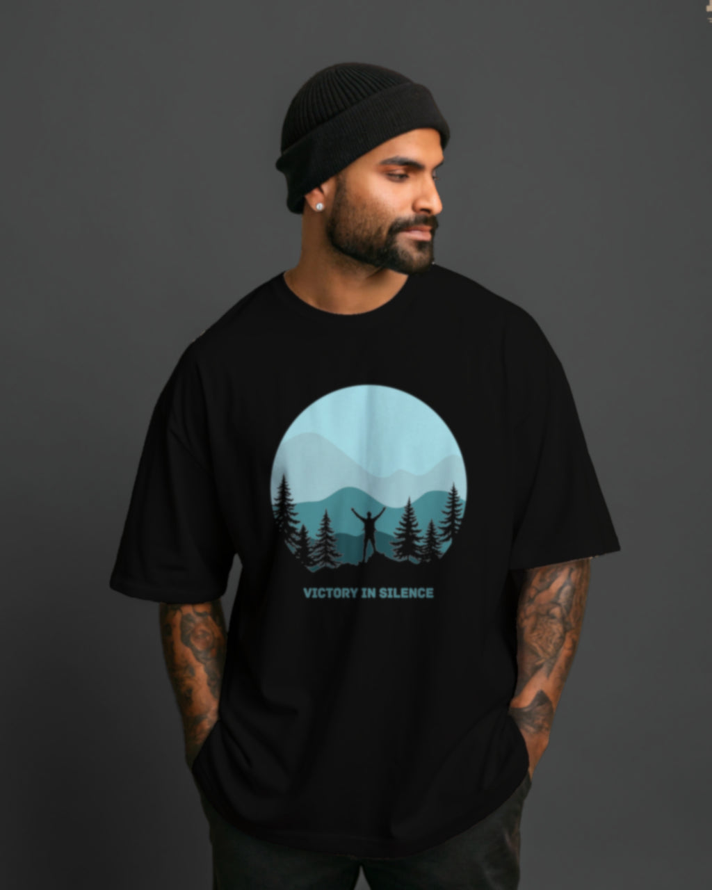 Victory in Silence Minimal Oversized T-Shirt