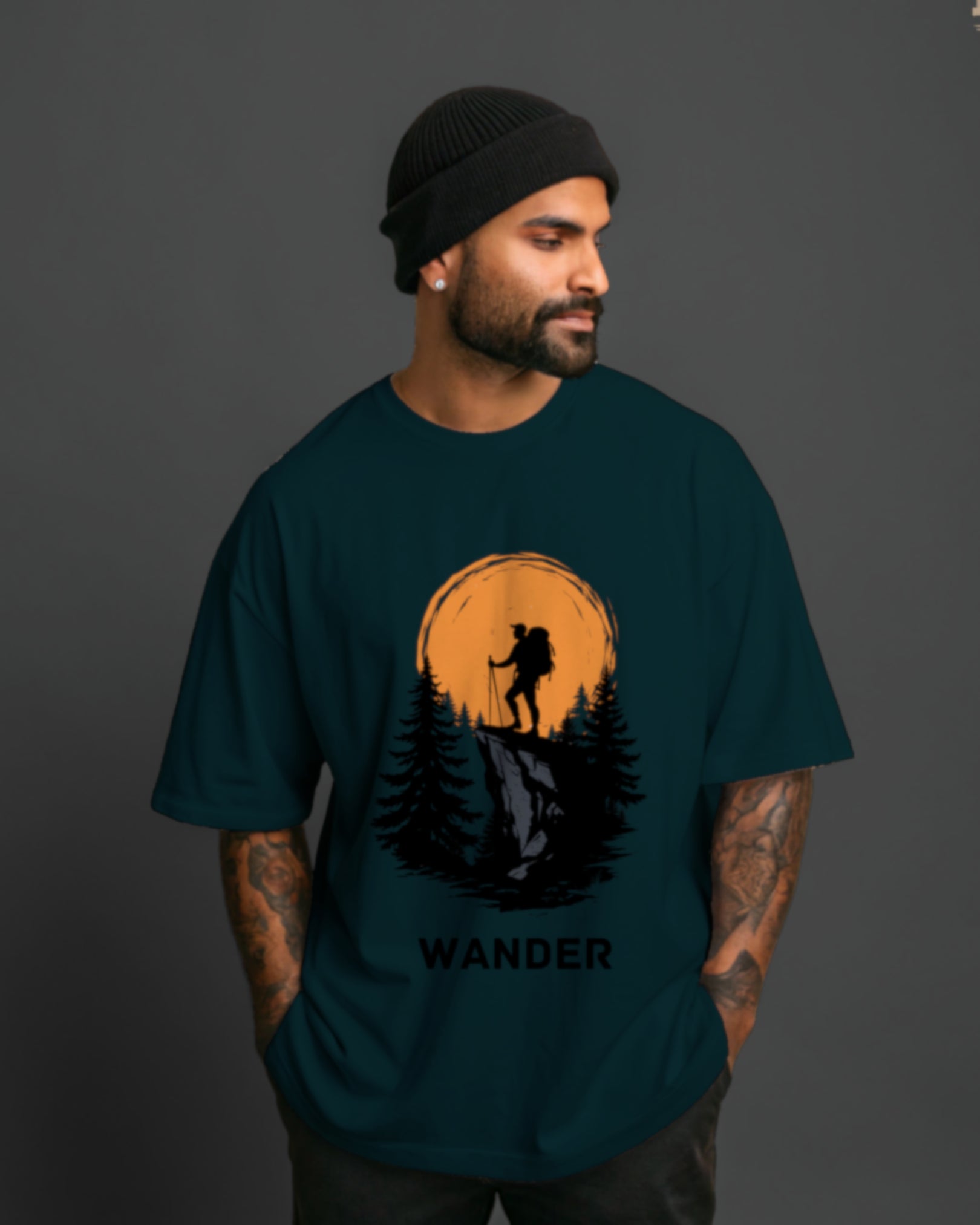 Sunset Climb Hiking Oversized T-Shirt