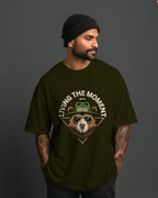 Living the Moment with Papa Bear Oversized T-Shirt