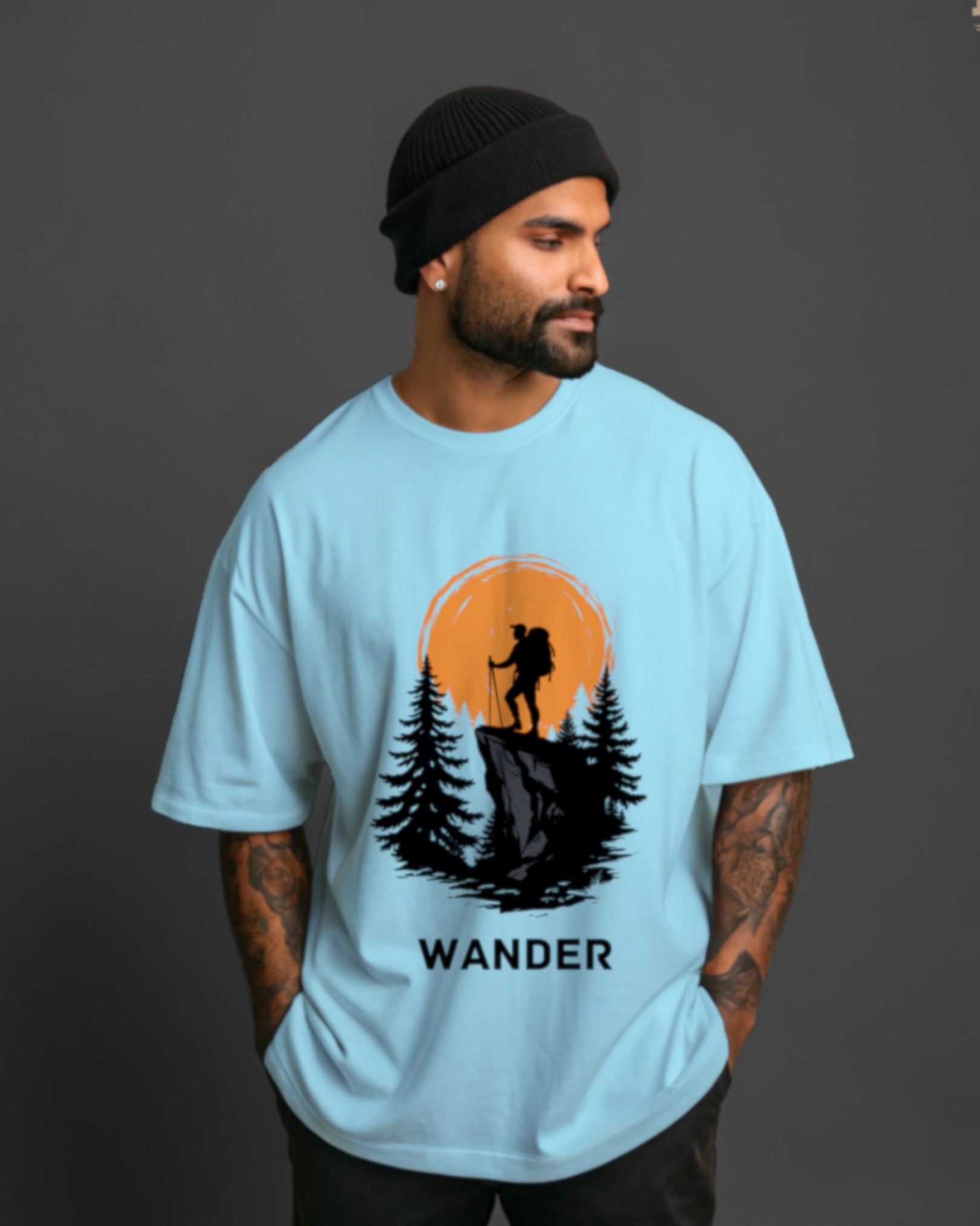 Sunset Climb Hiking Oversized T-Shirt