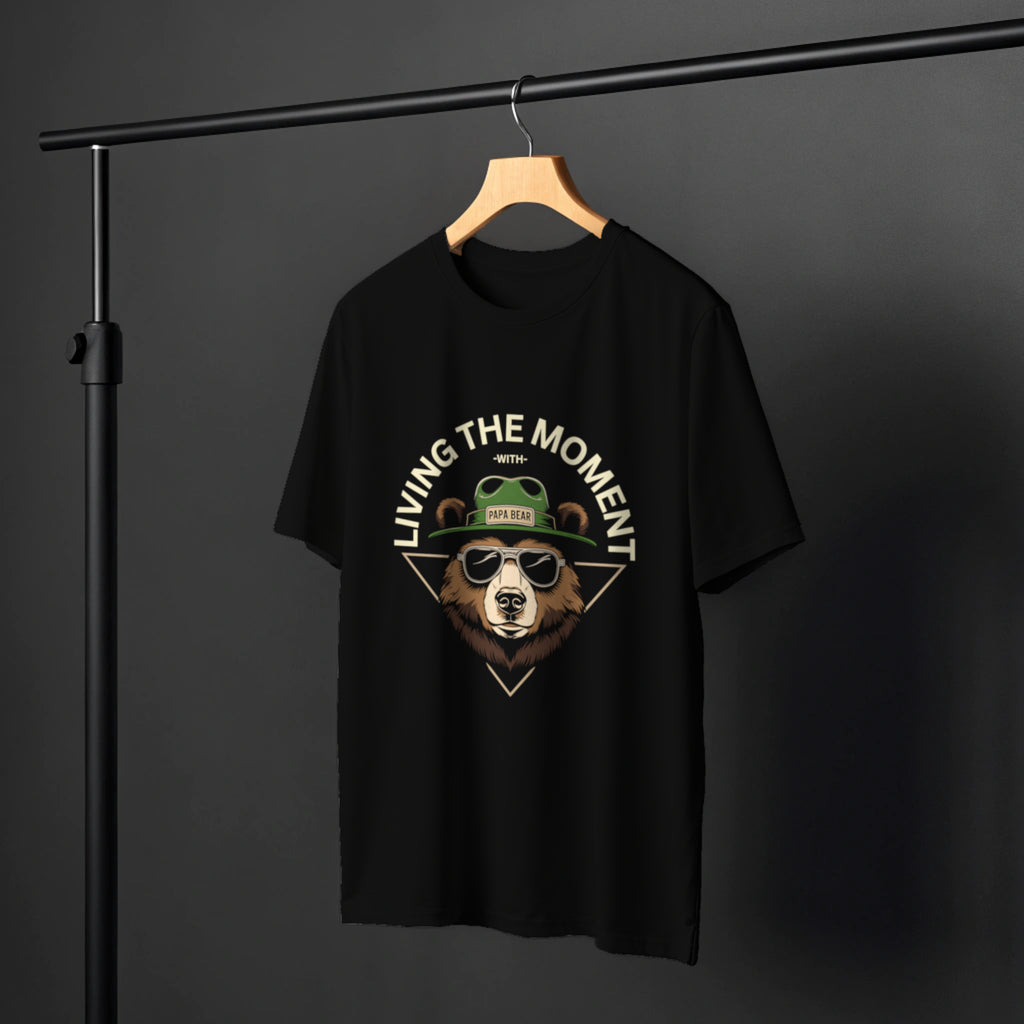 Living the Moment with Papa Bear Oversized T-Shirt