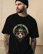 Living the Moment with Papa Bear Oversized T-Shirt