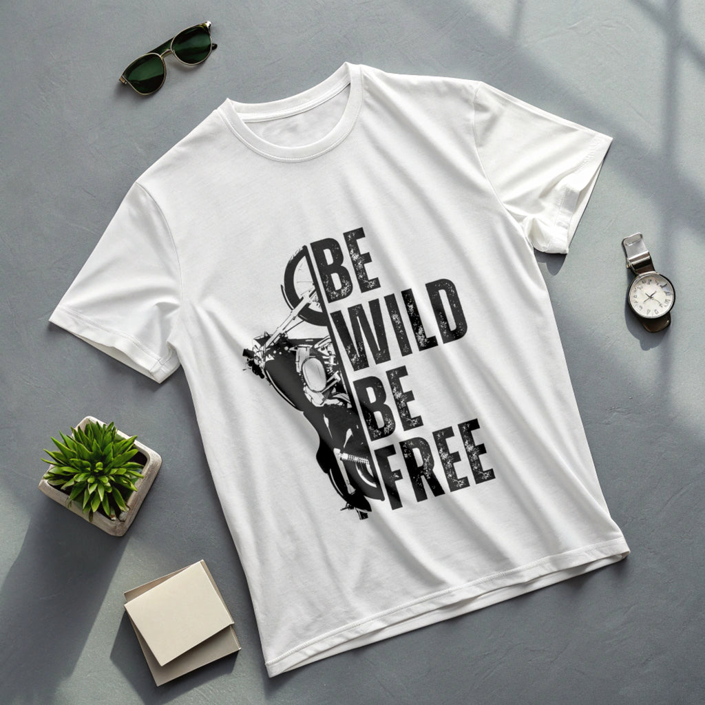 Be Wild Be Free Motivational Oversized T-Shirt