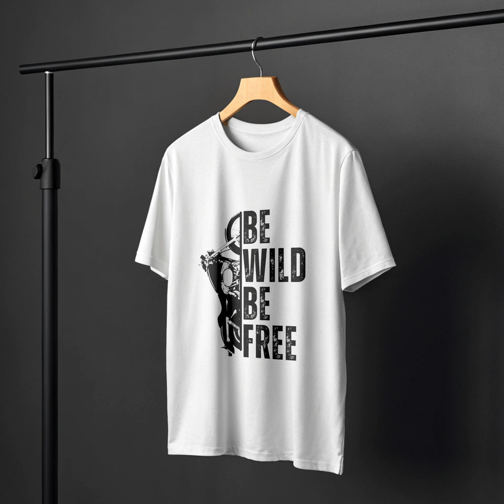 Be Wild Be Free Motivational Oversized T-Shirt