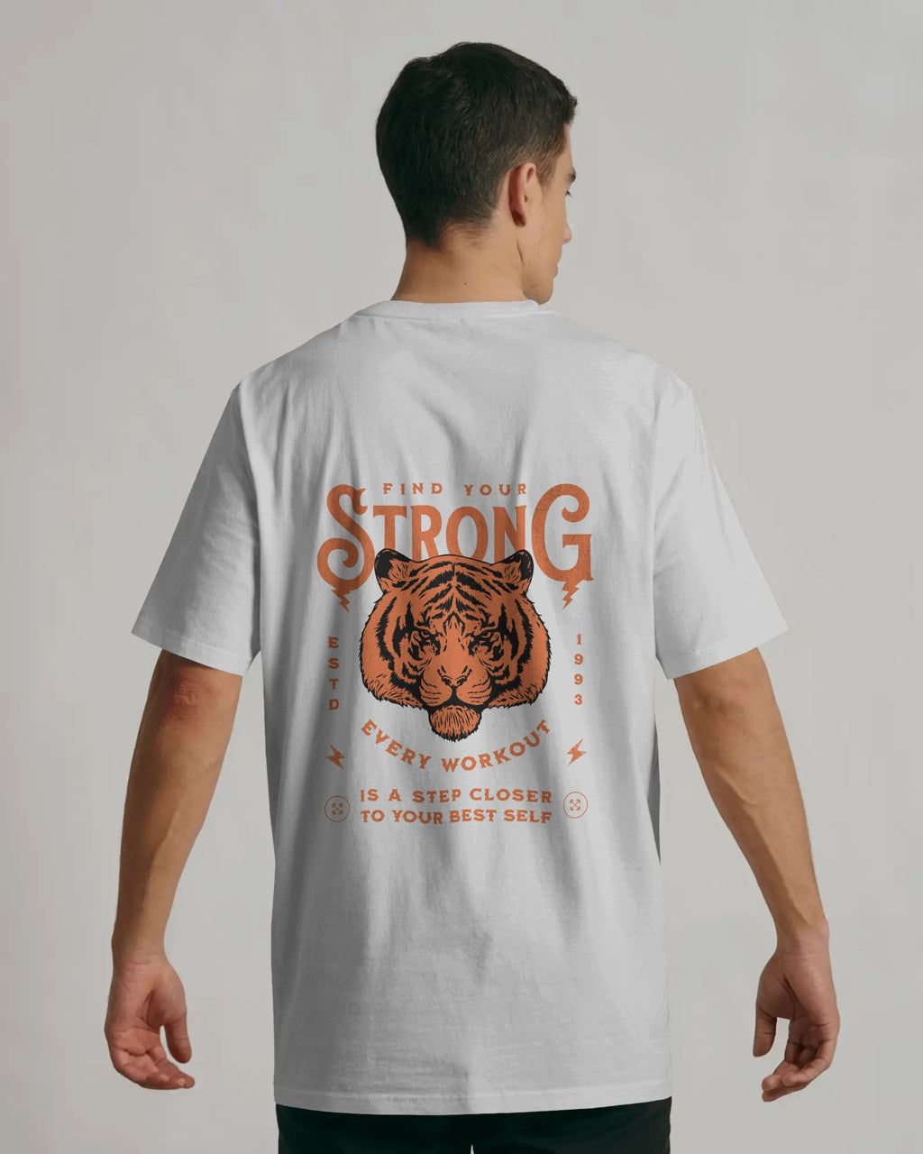 STRONGER EVERY WORKOUT MOTIVATIONAL GYM OVERSIZED T-SHIRT