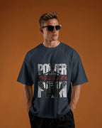 POWER THROUGH PAIN POWERFUL GYM OVERSIZED T-SHIRT
