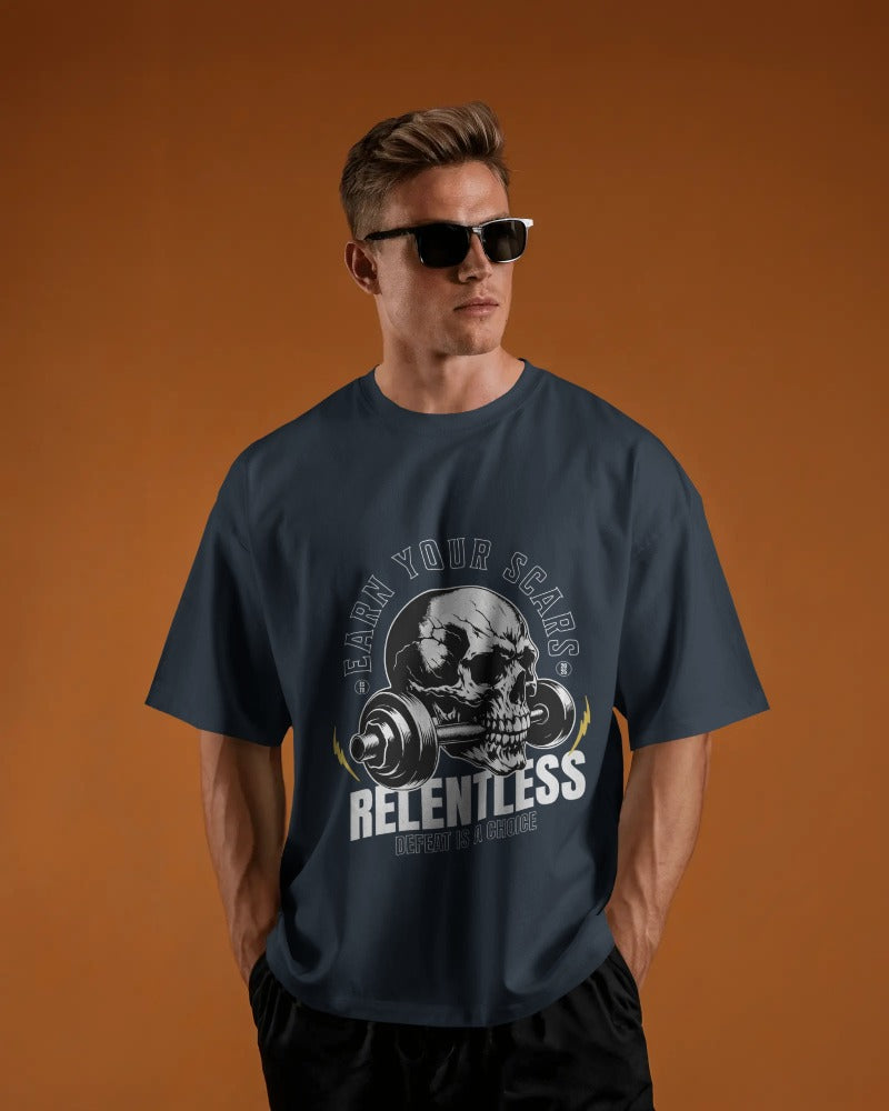 EARN YOUR SCARS RELENTLESS OVERSIZED T-SHIRT