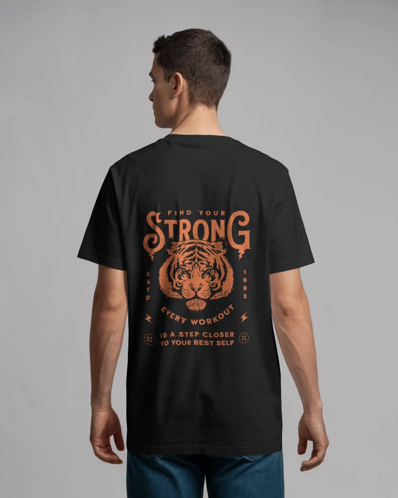 STRONGER EVERY WORKOUT MOTIVATIONAL GYM OVERSIZED T-SHIRT