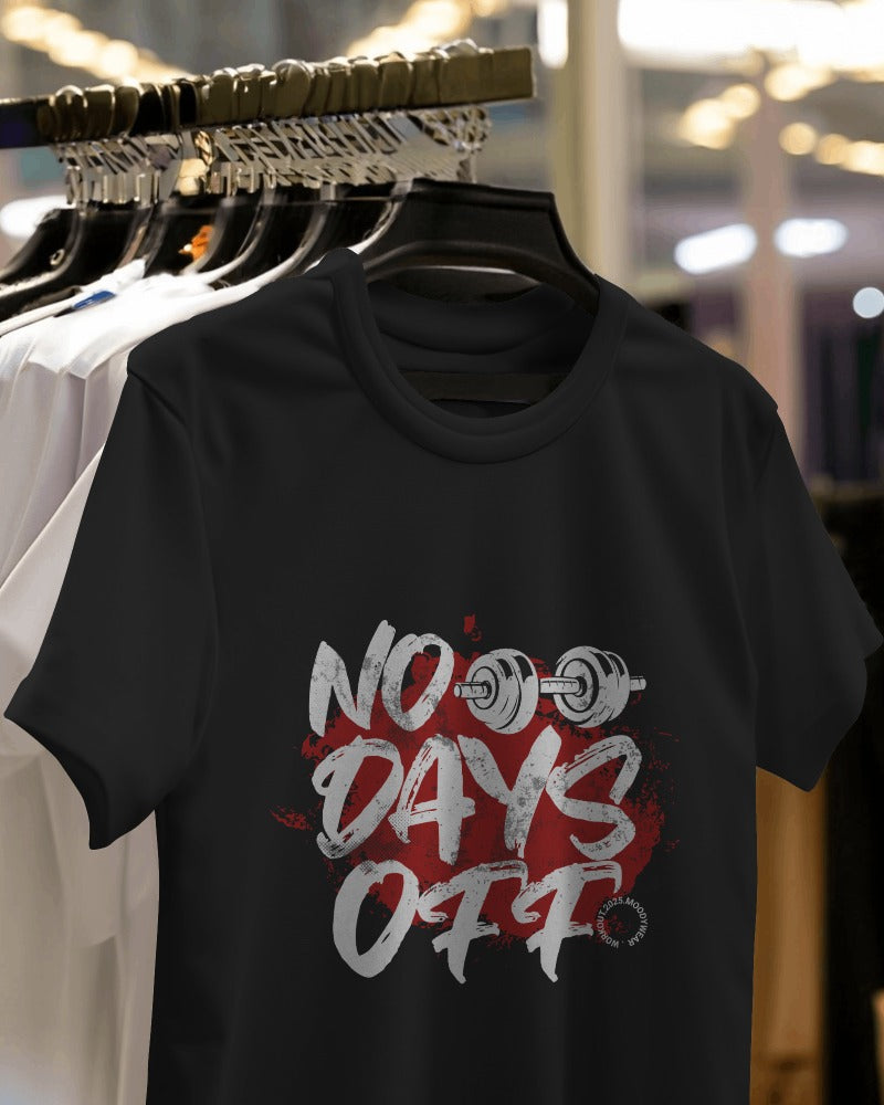 NO DAYS OFF GYM BARBELL OVERSIZED T-SHIRT
