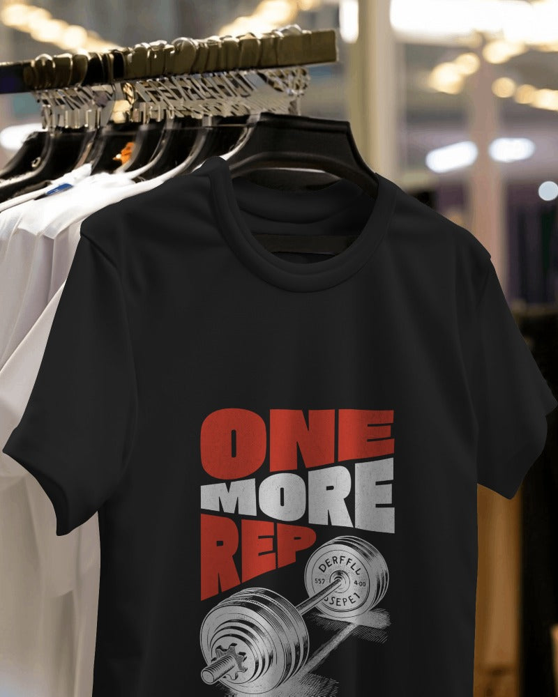 ONE MORE REP MOTIVATIONAL GYM OVERSIZED T-SHIRT