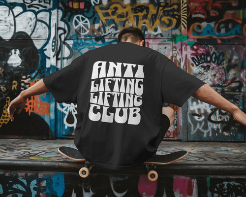 ANTI LIFTING LIFTING CLUB GYM OVERSIZED  T-SHIRT